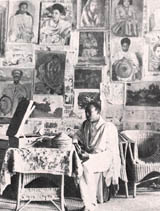 Aganaw Engeda in his studio.